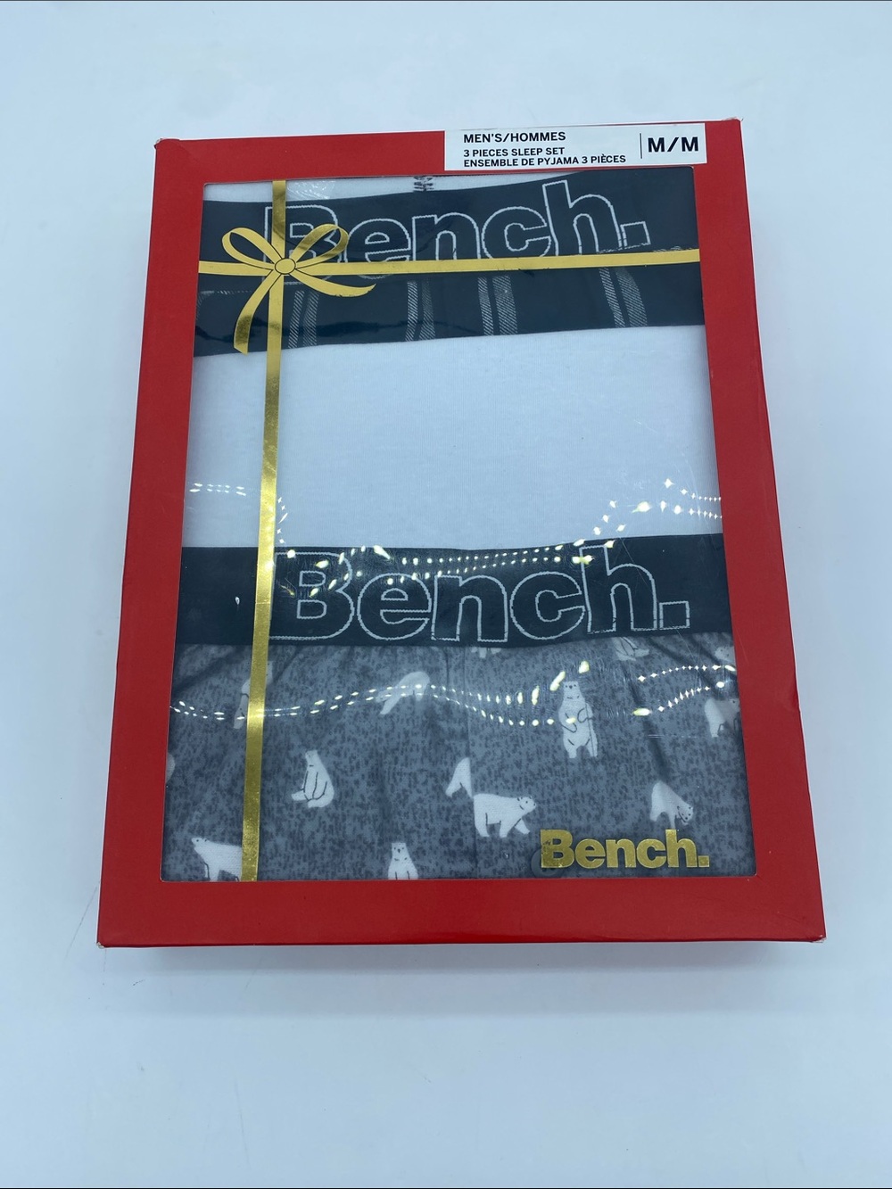 Bench Men’s 3-Pack Boxer, PJ bottoms and Tee— Black White & Gray